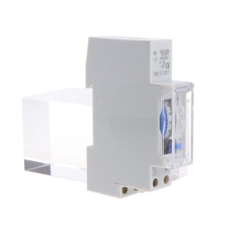 15 minute mechanical timer, 24 hour switch, programmable Din rail timer