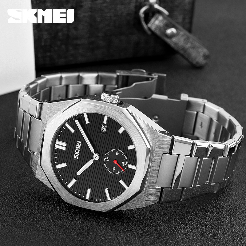 New Sport Wristwatch For Man SKMEI Top Brand Stainless Steel Waterproof Watches Men Watch Military Quartz Wristwatch Montre Homme