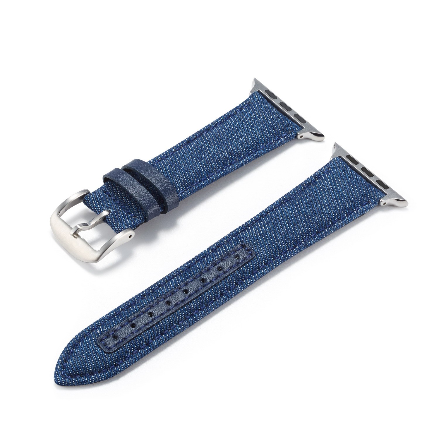 Fashion Denim Bands for Apple Watch Series 6 5 4 3 2 SE 40 44mm Strap for Iwatch 38 42mm Buckle Leather Watches