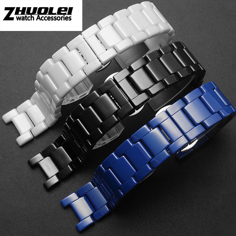 High quality ceramic bracelet for GC watches, ceramic serrated bracelet, fashion