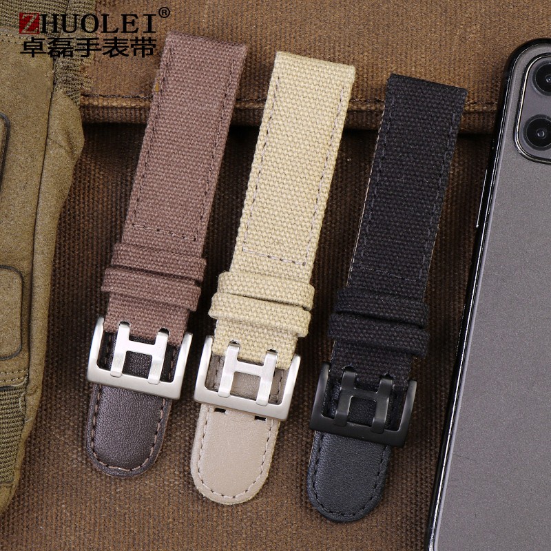 For hamilton khaki field watch h760250/h77616533/h70605963 H68201993 watch strap genuine leather nylon men watch band 20mm 22mm