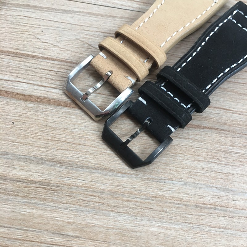 20mm 21mm 22mm Brown Black Men Watchband For IWC Pilot Mark Eighteen IW327004 IW377714 Watch Strap Calfskin Genuine Leather Bracelet