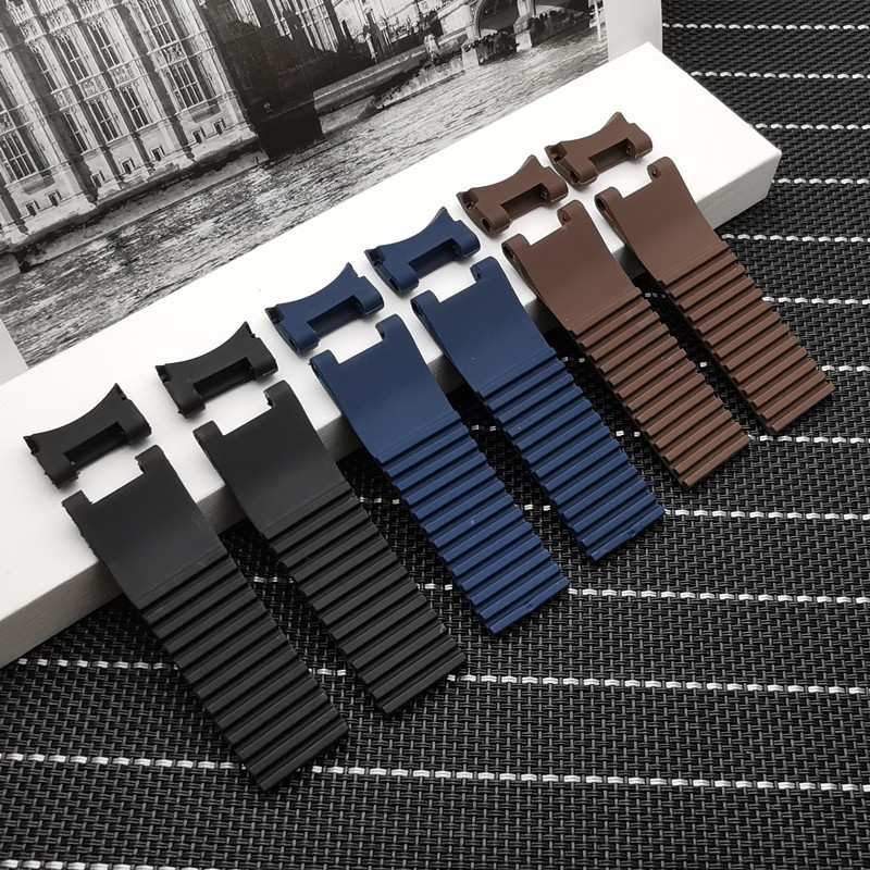 Top Quality 22x20mm Diver & Marine Waterproof Silicone Rubber Watchband Wrist Watch Band Belt for Ulysse Nardin Belt Tools