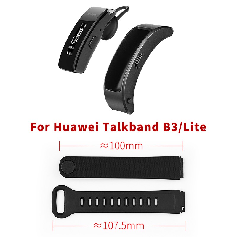 16mm silicone watch band for huawei talkband b3/lite silicone with quick release watch pins men women quick release watch band