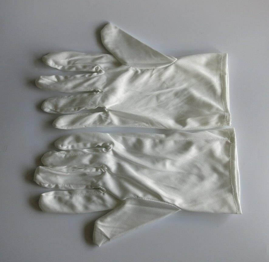 4 Pairs/Lot Microfiber Dust-Free Anti-Scratch White Wipe Cloth Glove for Watch Repair Jewelry Cleaning Disc