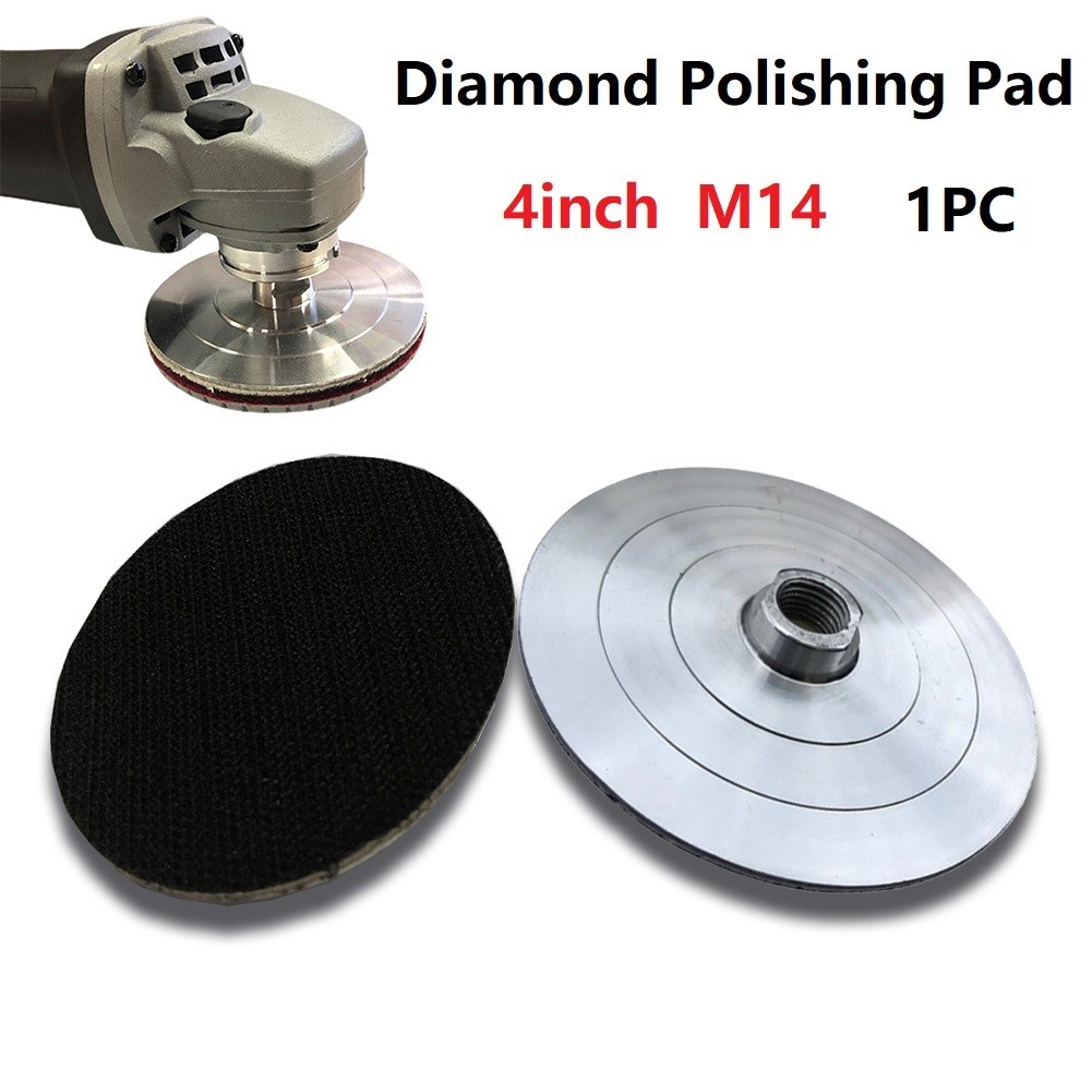 4" 1pc backer pad for diamond polishing pad aluminum based support holder M14 5/8-11 polish wheel holder pad