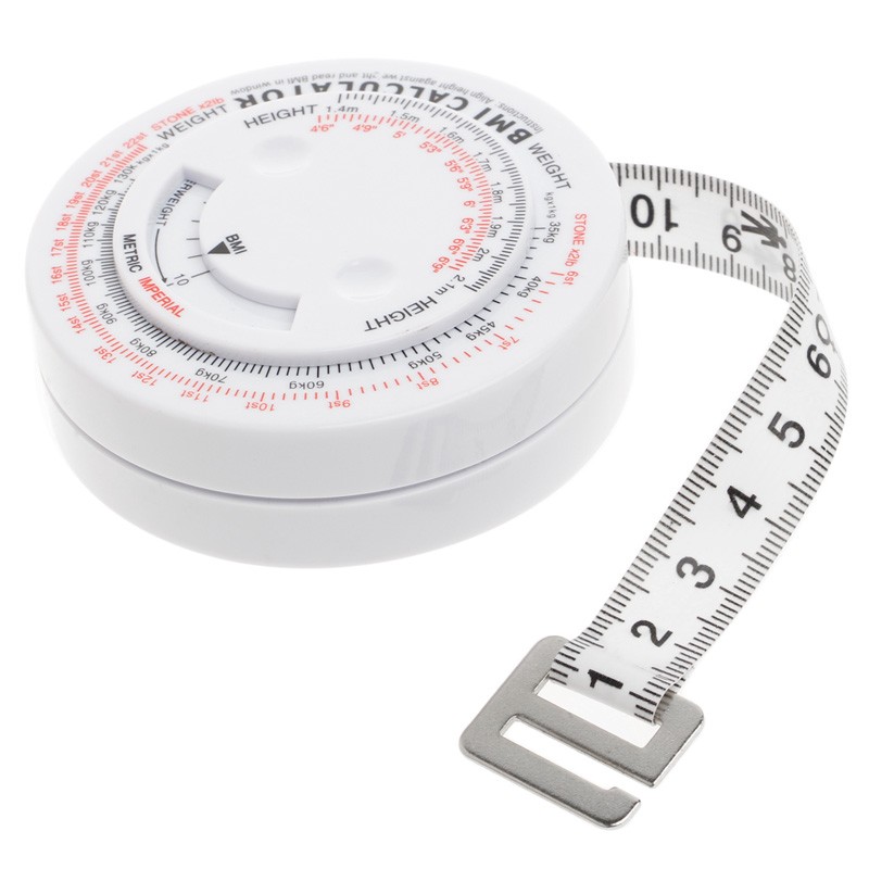 Body Mass Index N80B BMI Retractable Tape 150cm Weight Loss Diet Calculator