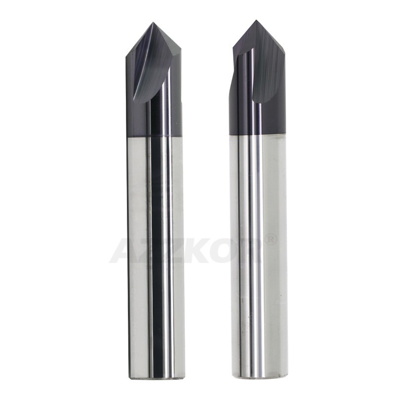 Beveled Milling Cutter Alloy Coating Tungsten Steel Tool By Steel Aluminum CNC Maching 3 Flute Spot Drills Milling Cutter