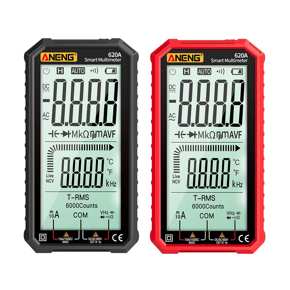 ANENG 620A LCD Digital Multimeter Portable 6000 Counts Auto Ranging AC DC Volt Voltmeter Ammeter Ohm Voltage Capacitance Impedance