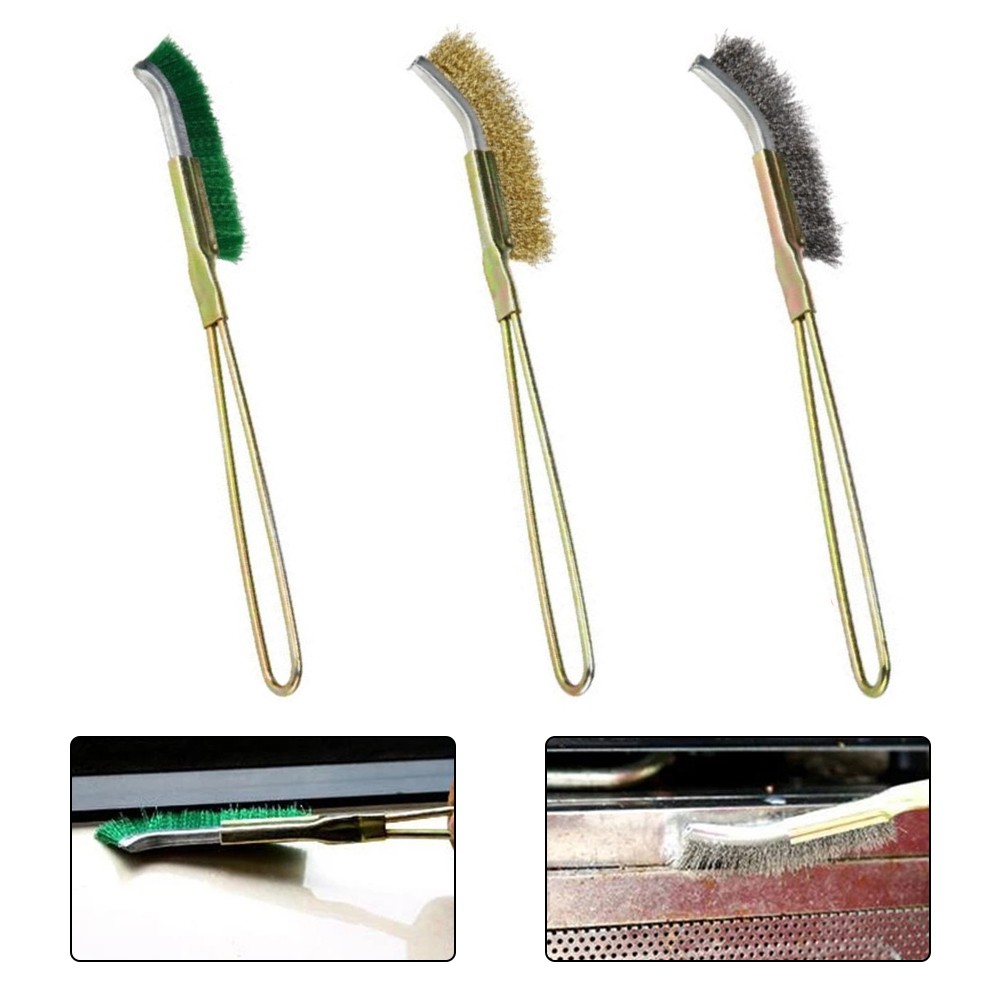 Wire Brush Steel Brass Nylon Polishing Brush For Industry Detail Metal Rust Removal Household Cleaning Hand Tool Rust Removal