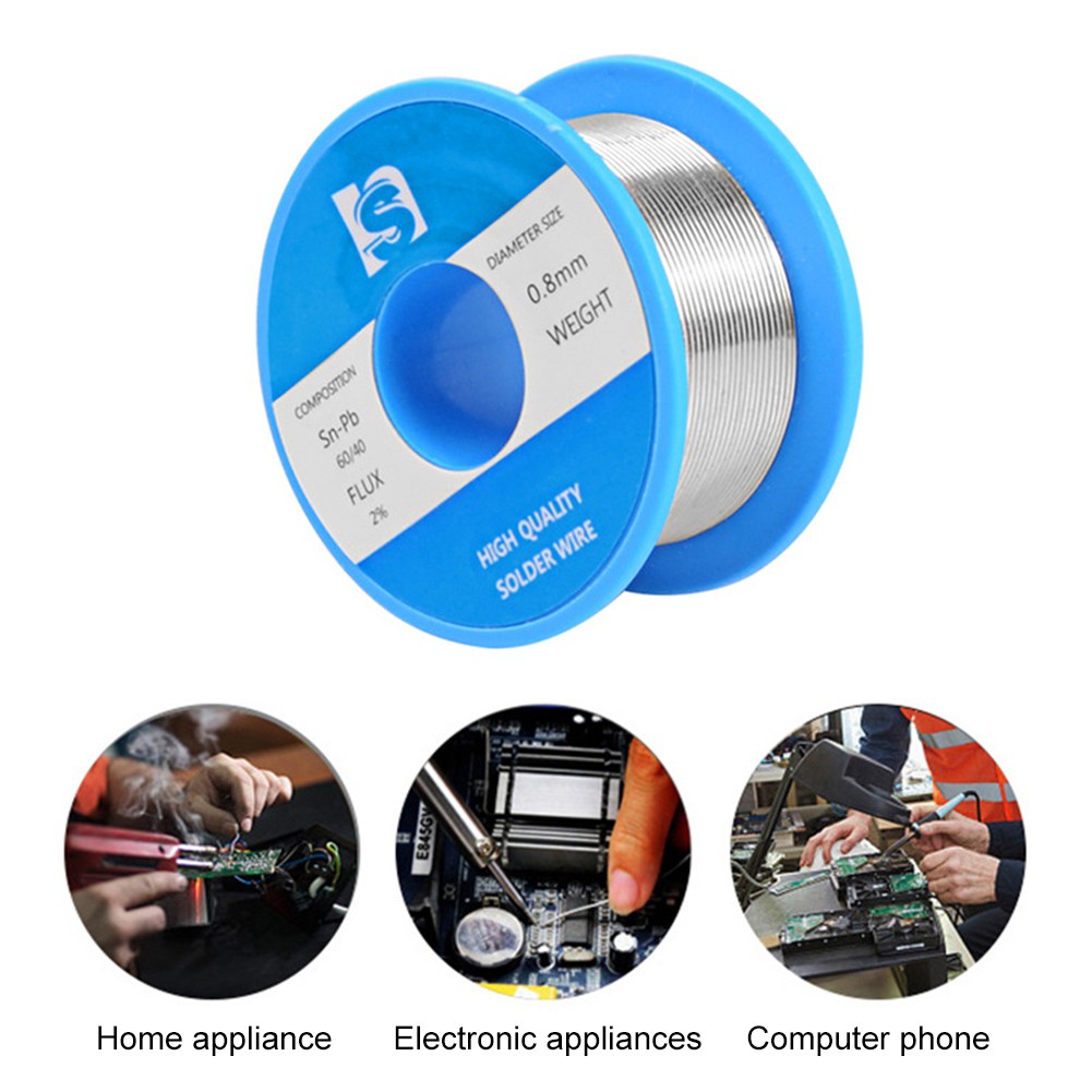 60/40 50 جرام 0.8 مللي متر عالية النقاء لحام سلك لفة نقطة انصهار منخفضة لحام الأساسية القصدير سلك لحام أدوات إصلاح