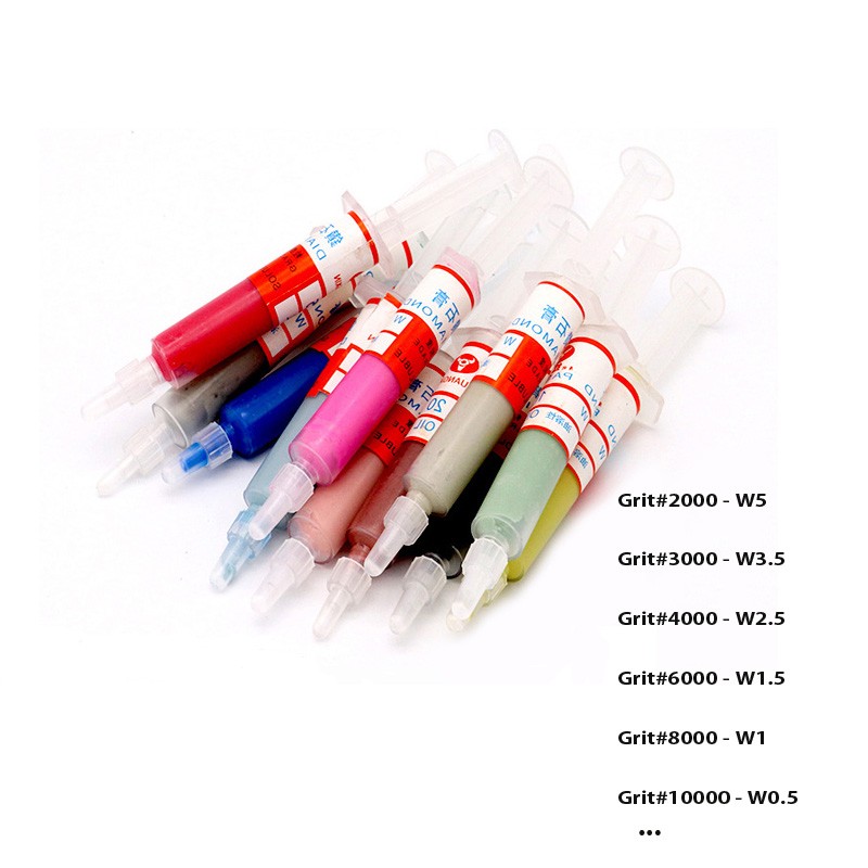 1pc W0.5-w40 grit 320-10000 diamond abrasive paste needle tube grinding polishing lapping compound factory