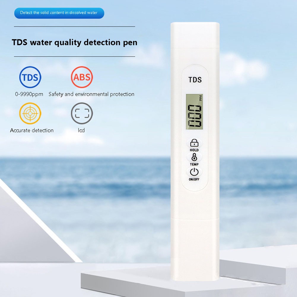 Digital Water Quality Tester TDS EC Meter Range 0-99°/32-212℃ Multifunctional Water Purity Thermometer Temperature PPM Tester