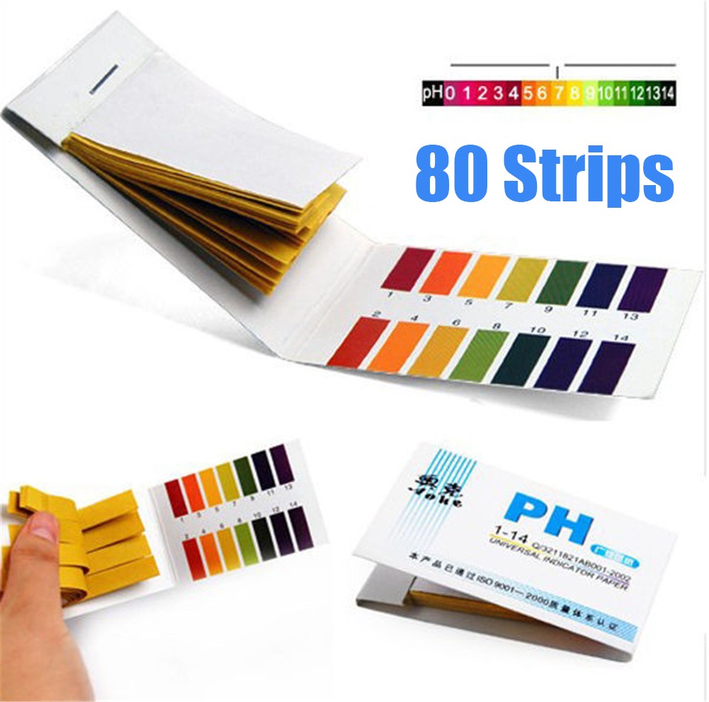 80 Strips/Pack PH 1-14 Sheets Full Litmus PH Meter PH Controller PH Indicator Litmus Test Convenient Acid Alkali Indicator