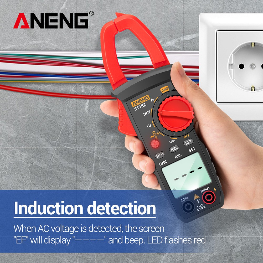 ST182 Digital Clamp Meter Multi Clamp Amp Voltage Current Resistance Capacitor Tester Auto Voltage Current Tools