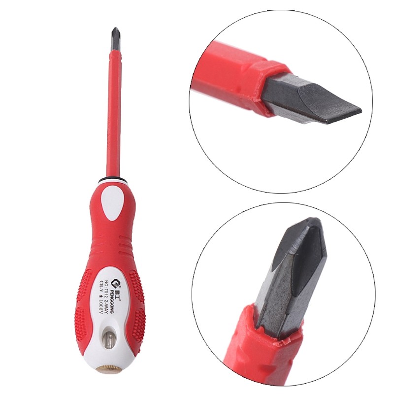 50LB 2-In-1 Dual Head Electric Screwdriver Tester Pen 1000V Voltage Detector Tool