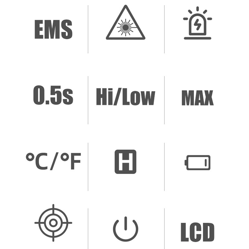 الأشعة تحت الحمراء ميزان الحرارة الرقمي ترمومتر ليزر بندقية عدم الاتصال مقياس الحرارة LCD مقياس الحرارة Termonetro C/F HABOTEST HT650