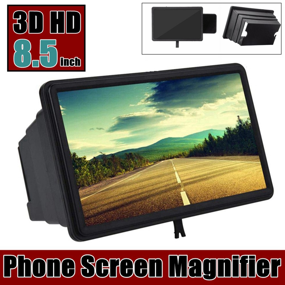 3D Mobile Phone Screen Magnifier Stereoscopic HD Amplify Stand Movie Video Desktop Smartphone Amplifier