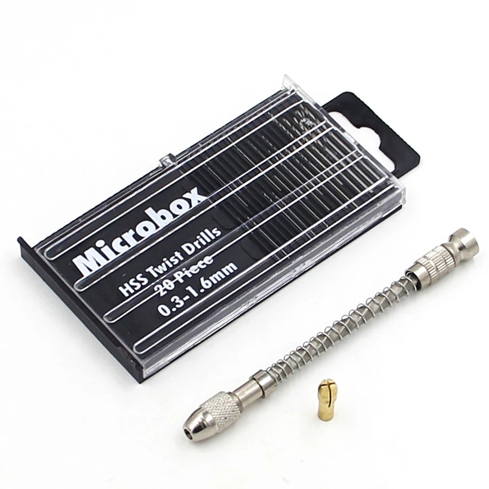 0.3mm-1.6mm Mini Hand Drill Tools Micro Twist Drill Semi-automatic Hss Drill Bits For Precision Crafts Jewelry Repair