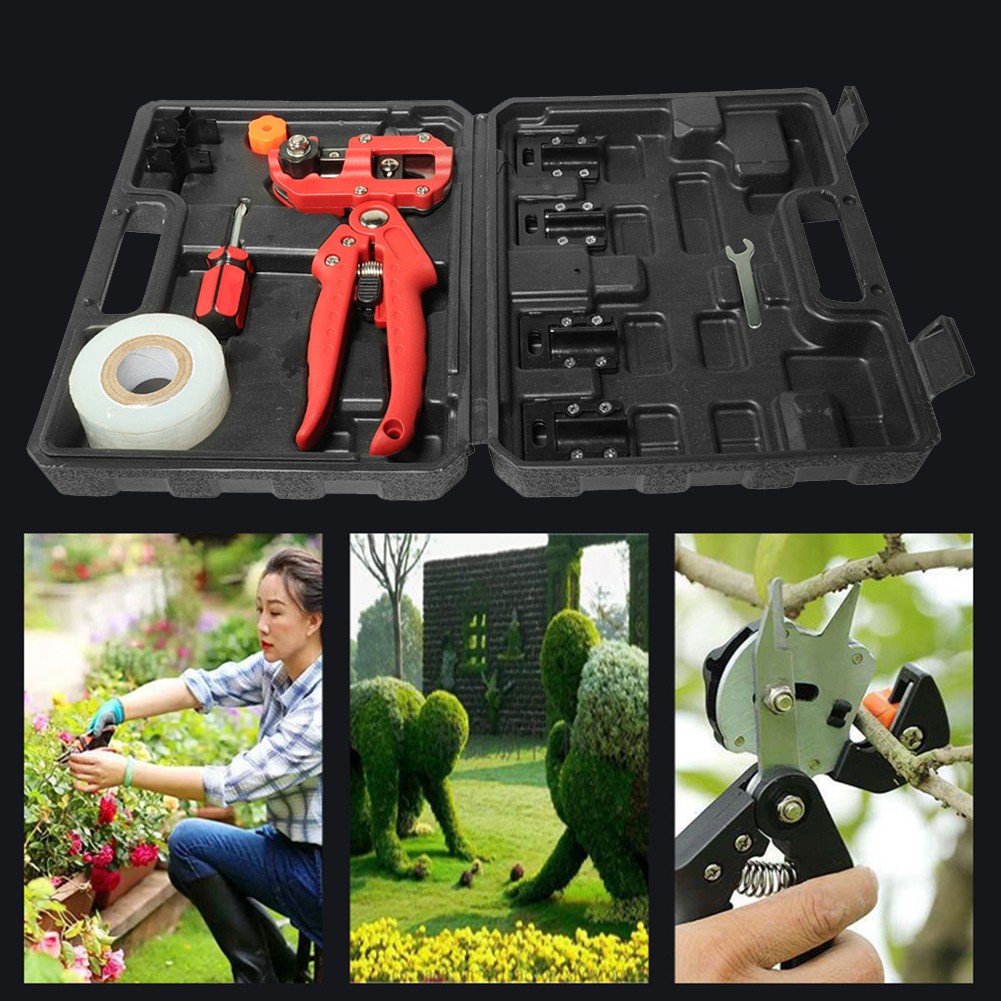 Garden tools grafting machine with 8 blades afforestation knife grafting tools cutting shears pruner cutting kit