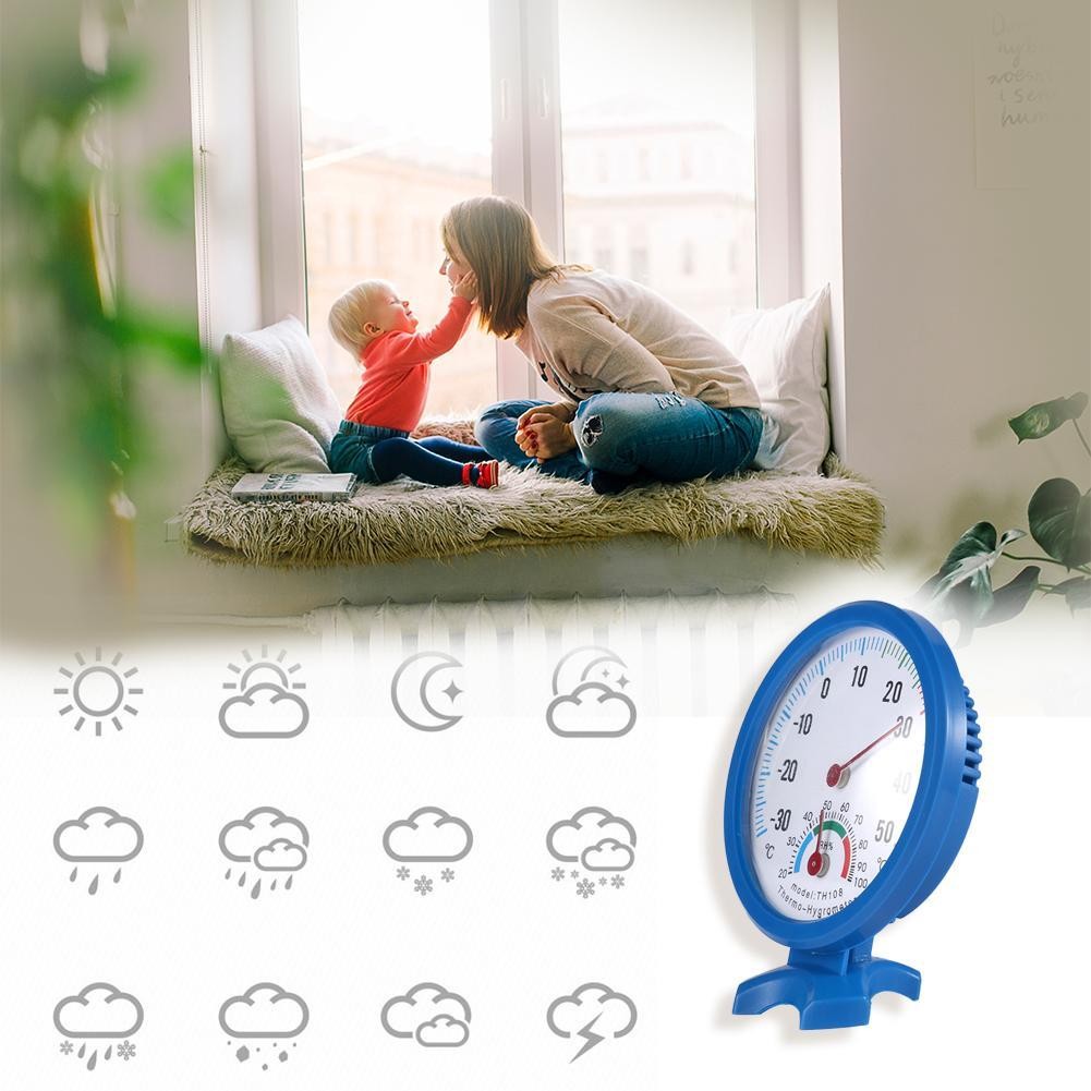 Hygrometer Thermometer Round Mini Shaped Indoor Outdoor Hygrometer Optional Mount Hygrometer Bell Thermometer Home