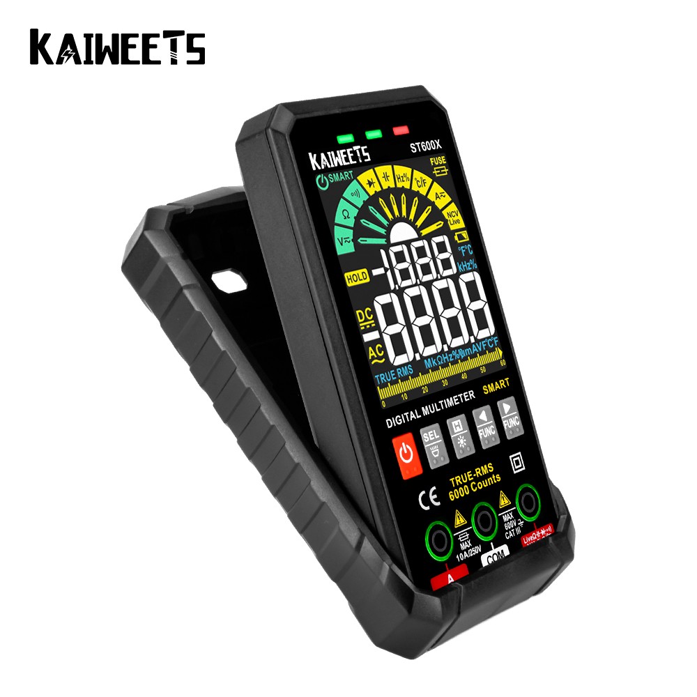 KAIWEETS ST600Y Ture RMS Digital Multimeter Intelligent Multimeter NCV Multimeter AC Voltage DC Capacitance Ohm Hz