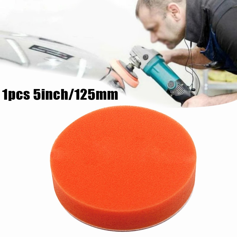 1pc 125mm/5" Flat Sponge Polishing Buffing Pads Waxing Clean for Car Polisher Sponge Polishing Pad Buffing Pad for Car