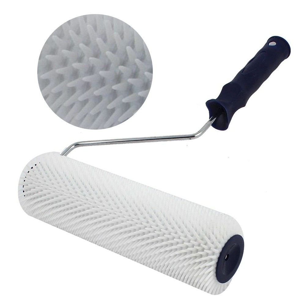 Cement Bubble Removing Brush Spiked Practical Durable Tool 13mm Height Dental Portable Roller Plastic Handle Self Leveling Paint