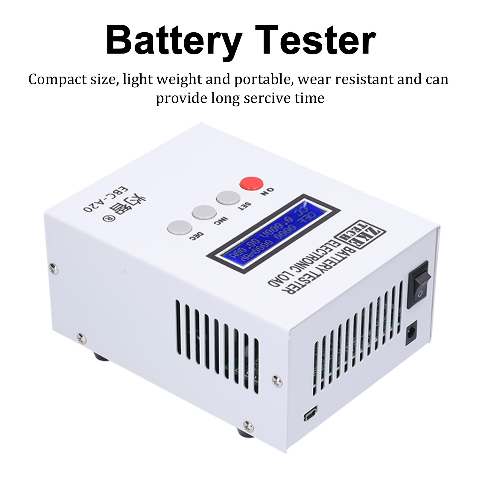 EBC-A20 30V Battery Capacity Tester 20A 85W Lithium Lead Acid Batteries Tester 5A Charge 20A Discharge Support PC Program Control