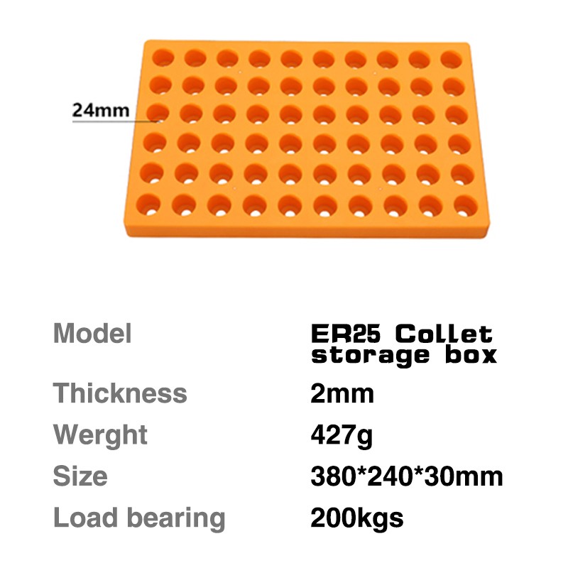 ER collet storage box, 60 slots, 35 and ER32, plastic finishing, special accessory for CNC machine tools, new