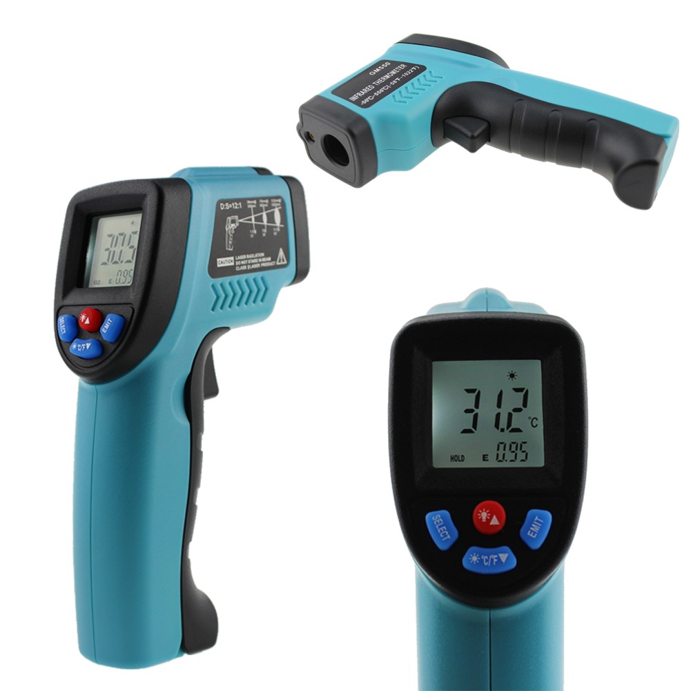 -50~1600C Single/Double Laser Thermometer Industrial Digital Infrared Thermometer Non Contact Thermometer Gun Thermometer