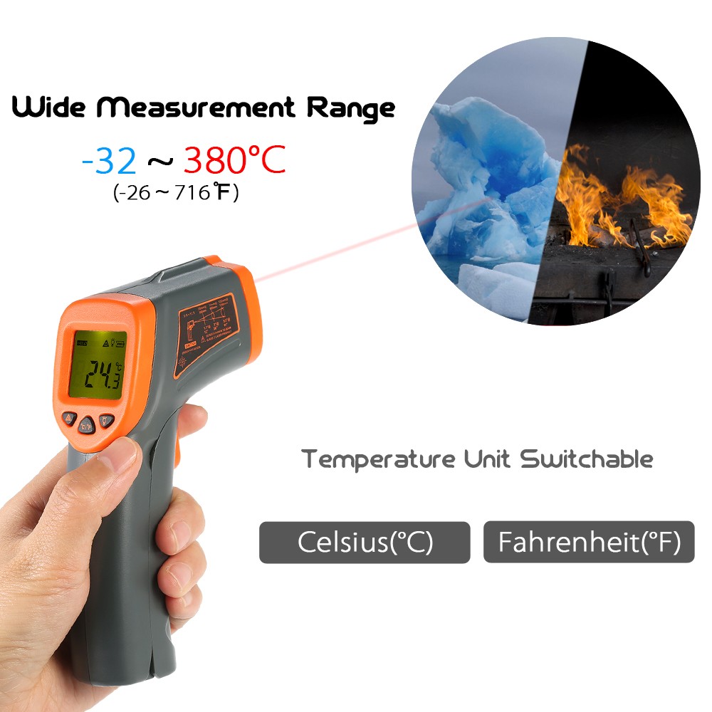 Smart Sensor Digital Non-contact Infrared Termometro Temperature Meter Industrial Infrared Thermometer