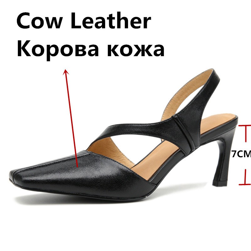 FEDONAS Elegant Cow Leather Women Sandals New Fashion Concise High Heel Work Shoes Wedding Woman Pumps