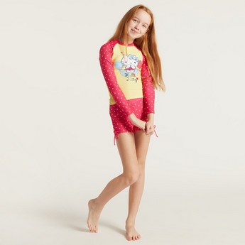 Hello Kitty Print 2-Piece Rash Guard Set