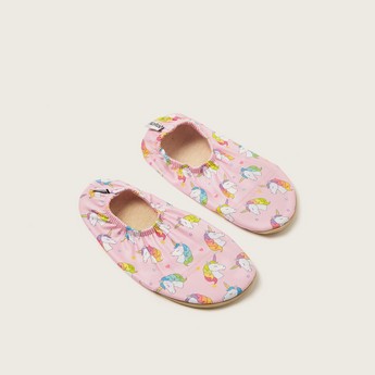 Slipstop Unicorn Print Slip-On Shoes