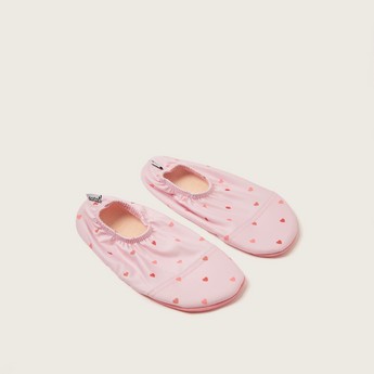 Slipstop Heart Print Slip-On Shoes