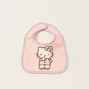 Disney Hello Kitty Print Bib with Snap Button Closure - Set of 6