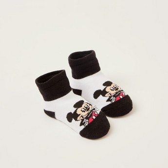 Disney Mickey Mouse Print Booties