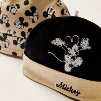 Mickey Mouse Print Beanie - Set of 2