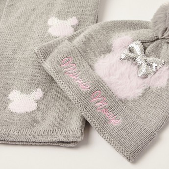 Disney Minnie Mouse Textured Beanie and Scarf Set