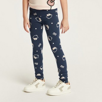 Sanrio All-Over Hello Kitty Print Leggings with Elasticated Waistband