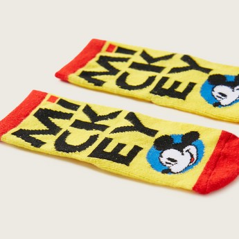 Disney Mickey Mouse Print Socks