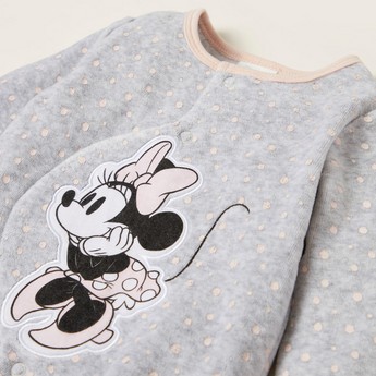 Disney Minnie Mouse Themed Closed Feet Sleepsuit with Long Sleeves