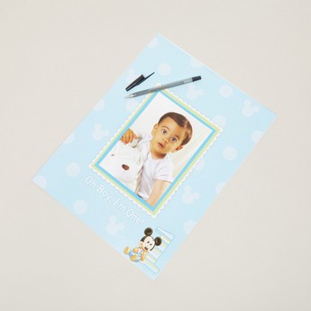 Party Centre Mickey Mouse 1st Birthday Autograph Matte