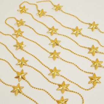 Beaded Golden Star Christmas Tree String