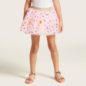 Charmz Butterfly Print Tutu Skirt with Floral Appliques