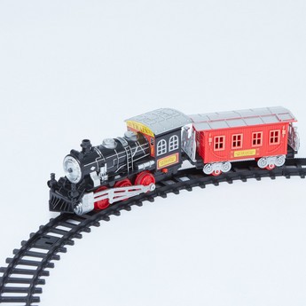 Classic Electric Train Playset with Light and Sound