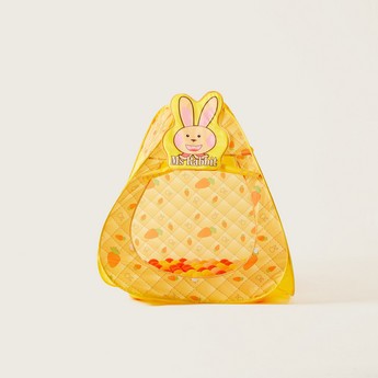 Juniors Rabbit Printed Play Tent with Balls