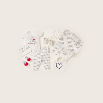 Juniors 12-Piece Heart Print Clothing Gift Basket Set