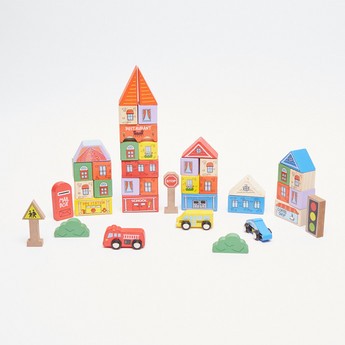 Juniors Wooden City Blocks Set - 40 Pieces